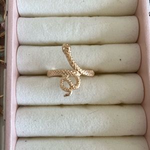 gold snake ring